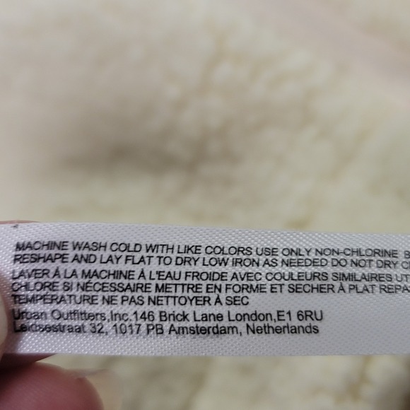 Out From Under Scarlet Fleece Zip Up Hoodie Size S Sherpa Oversized Cream Pink - Picture 6 of 11